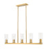 Z-Lite Canada - Five Light Linear Chandelier - Titus - Modern Gold- Union Lighting Luminaires Decor
