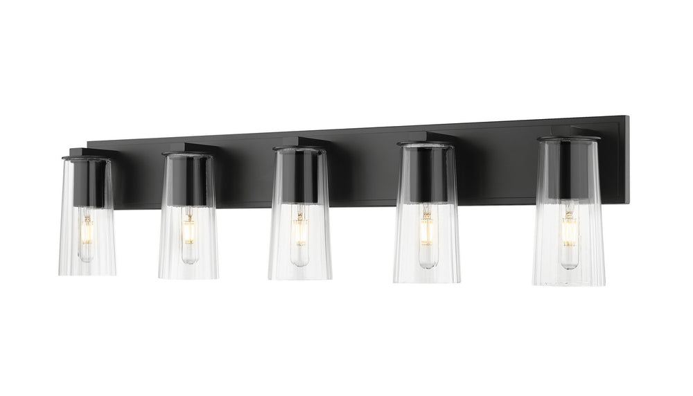 Z-Lite Canada - Five Light Vanity - Titus - Matte Black- Union Lighting Luminaires Decor