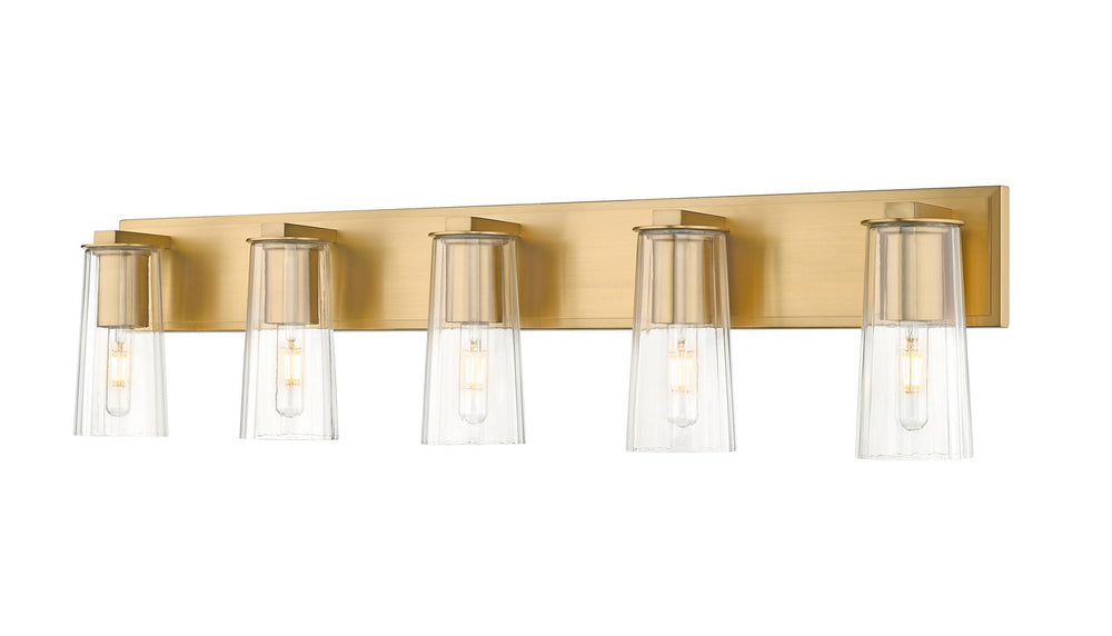 Z-Lite Canada - Five Light Vanity - Titus - Modern Gold- Union Lighting Luminaires Decor