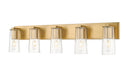 Z-Lite Canada - Five Light Vanity - Titus - Modern Gold- Union Lighting Luminaires Decor