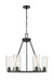 Z-Lite Canada - Six Light Chandelier - Titus - Matte Black- Union Lighting Luminaires Decor