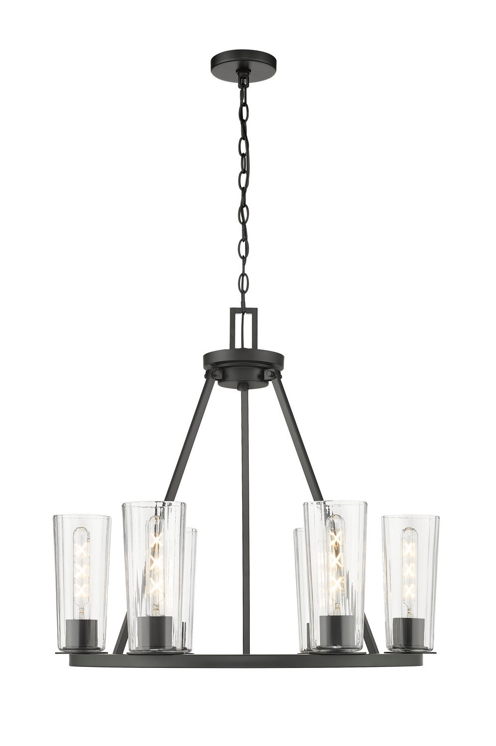Z-Lite Canada - Six Light Chandelier - Titus - Matte Black- Union Lighting Luminaires Decor