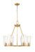 Z-Lite Canada - Six Light Chandelier - Titus - Modern Gold- Union Lighting Luminaires Decor