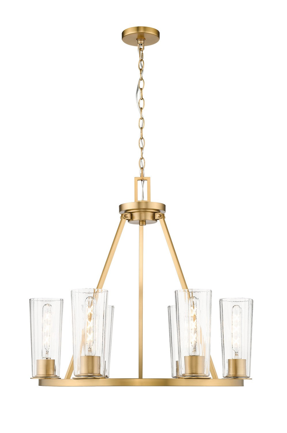 Z-Lite Canada - Six Light Chandelier - Titus - Modern Gold- Union Lighting Luminaires Decor