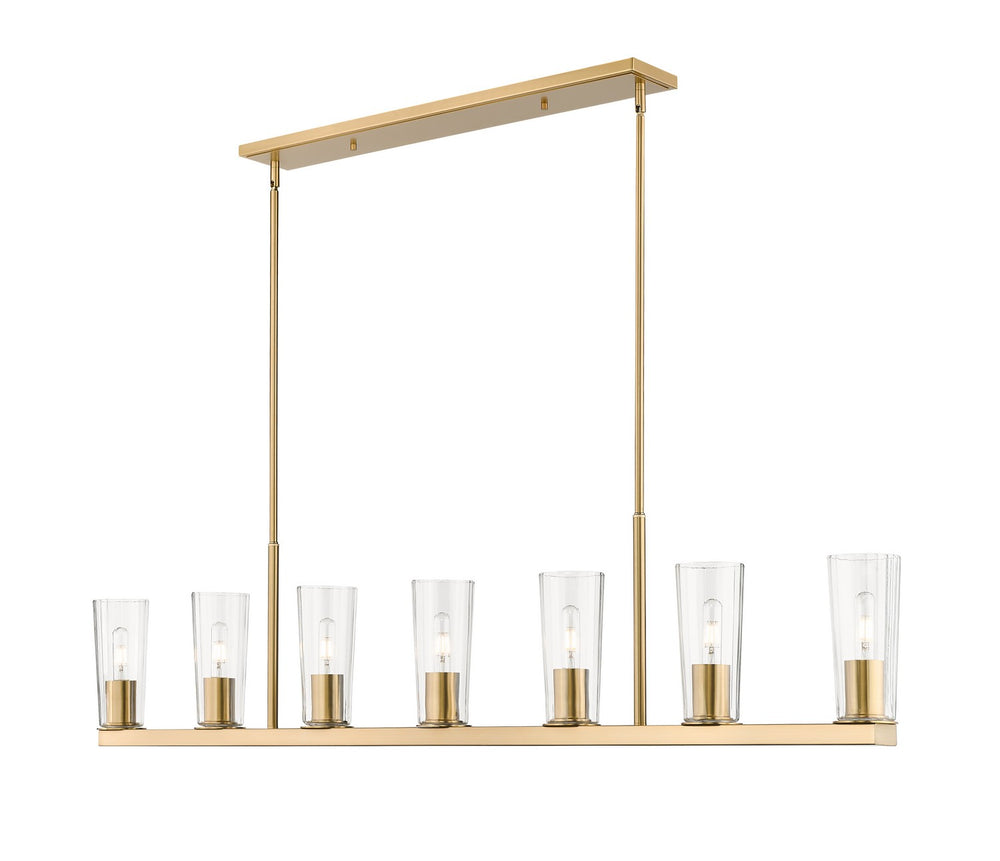 Z-Lite Canada - Seven Light Linear Chandelier - Titus - Modern Gold- Union Lighting Luminaires Decor