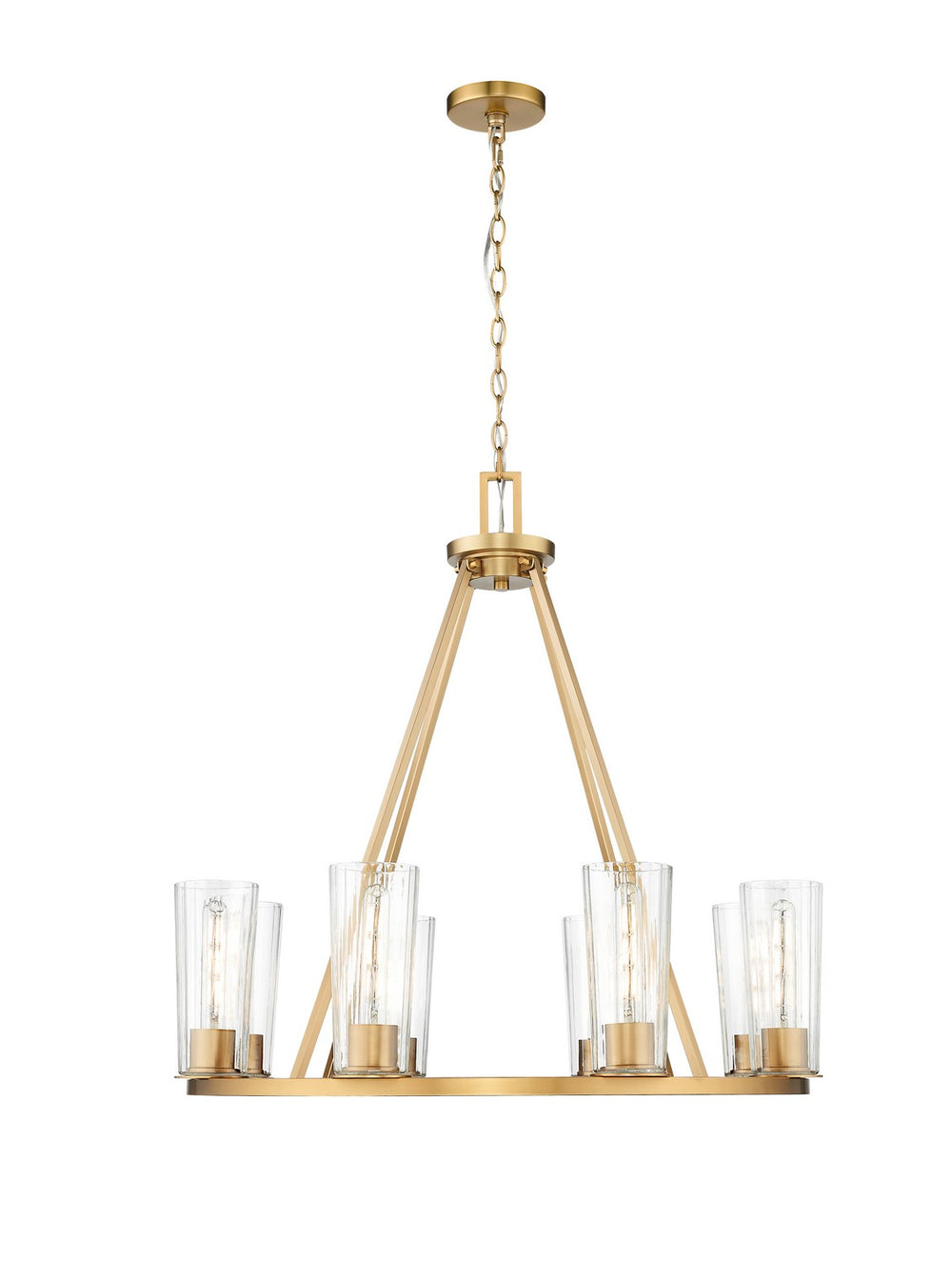 Z-Lite Canada - Eight Light Chandelier - Titus - Modern Gold- Union Lighting Luminaires Decor