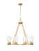 Z-Lite Canada - Eight Light Chandelier - Titus - Modern Gold- Union Lighting Luminaires Decor