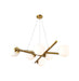 Artcraft Canada - Six Light Chandelier - Modena - Plated Brushed Brass- Union Lighting Luminaires Decor