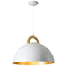 Artcraft Canada - One Light Pendant - Pantheon - Gold, White- Union Lighting Luminaires Decor