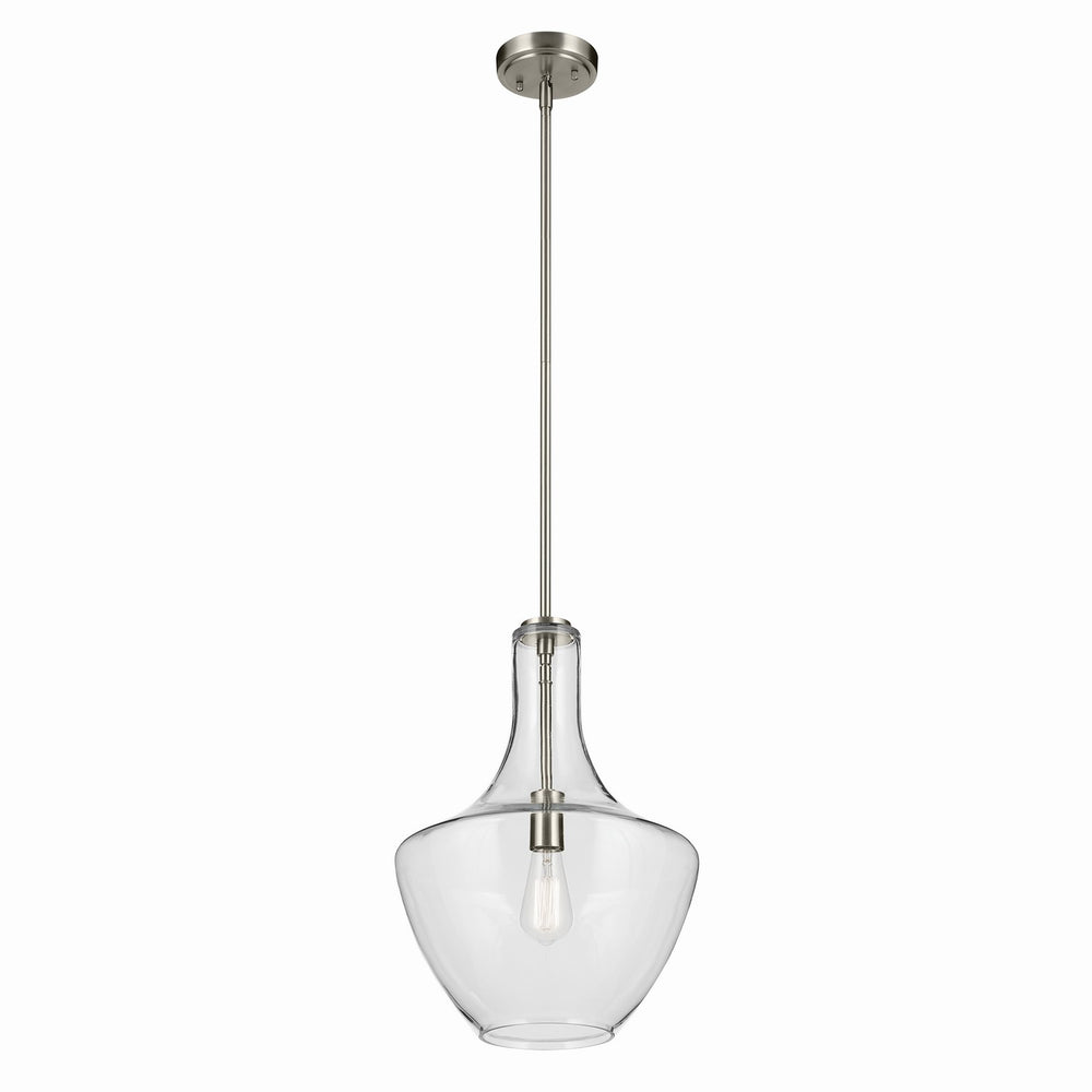Kichler Canada - One Light Pendant - Everly - Brushed Nickel- Union Lighting Luminaires Decor