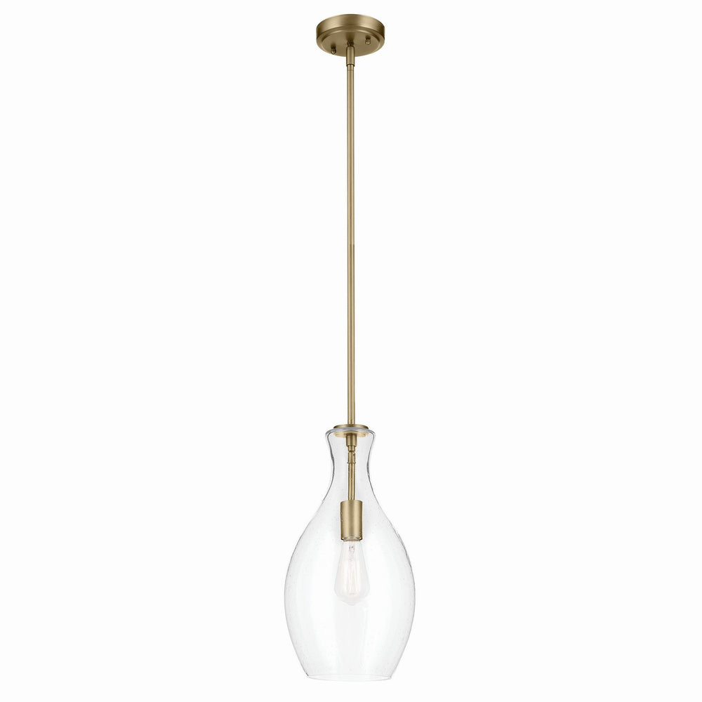Kichler Canada - One Light Pendant - Everly - Natural Brass- Union Lighting Luminaires Decor