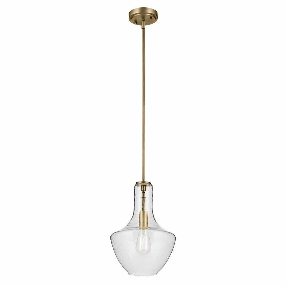 Kichler Canada - One Light Pendant - Everly - Natural Brass- Union Lighting Luminaires Decor