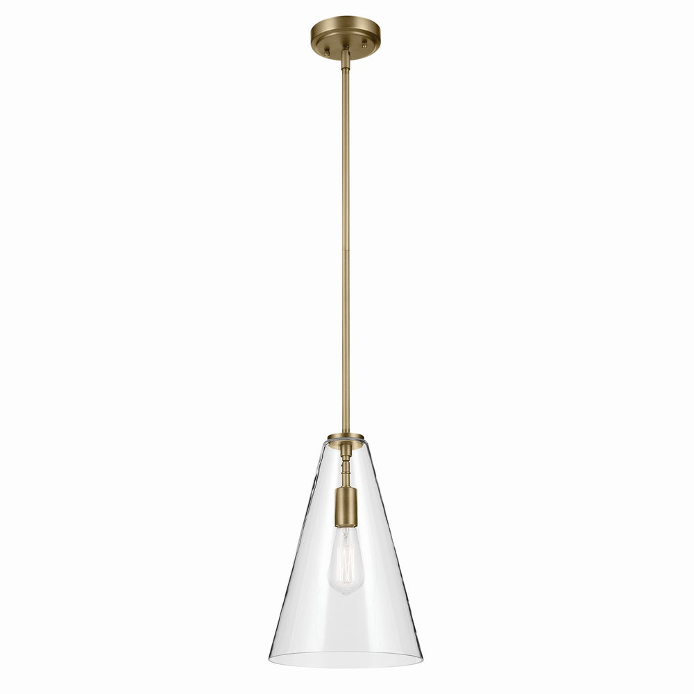 Kichler Canada - One Light Pendant - Everly - Natural Brass- Union Lighting Luminaires Decor