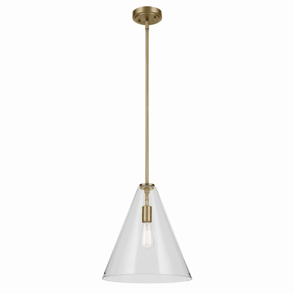 Kichler Canada - One Light Pendant - Everly - Natural Brass- Union Lighting Luminaires Decor