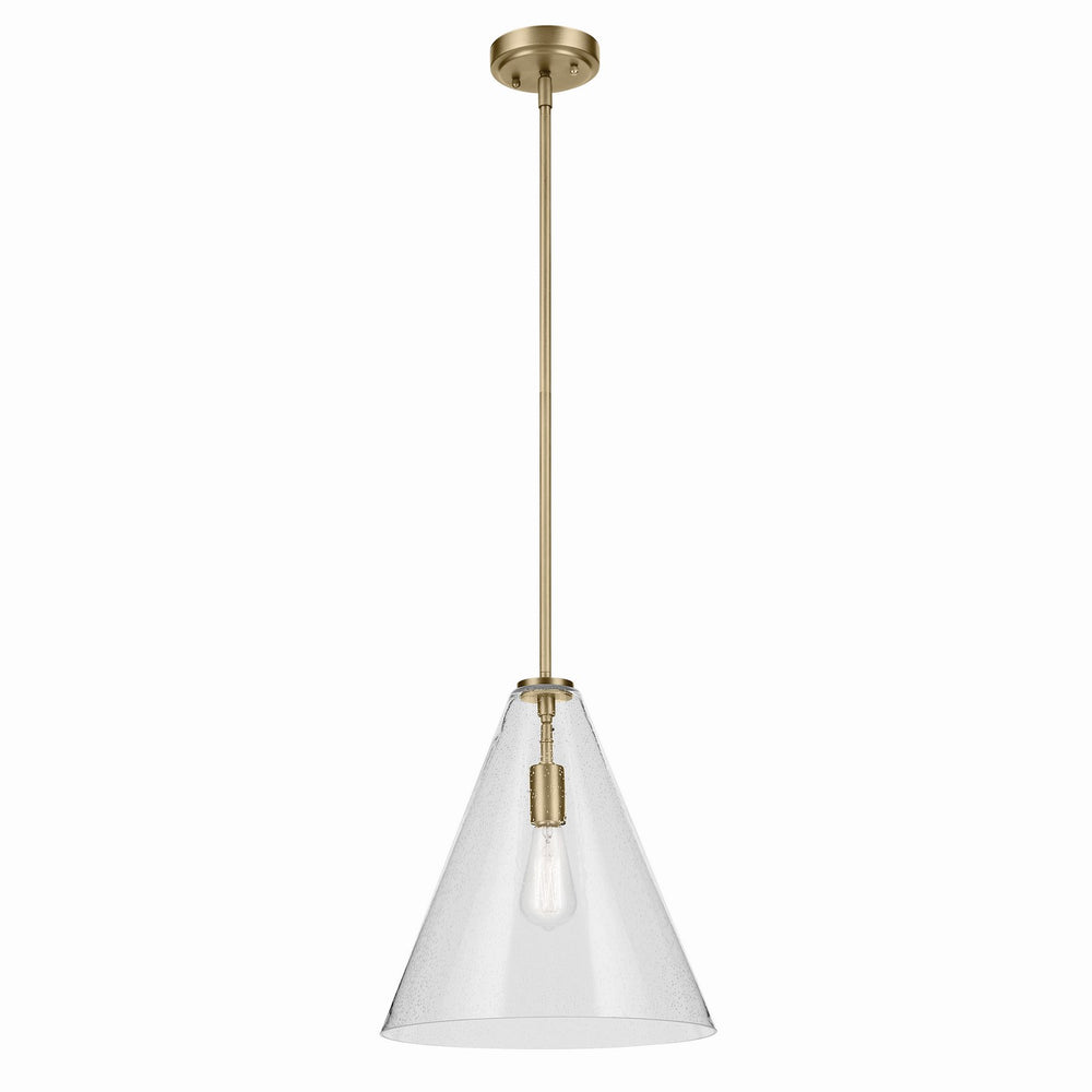Kichler Canada - One Light Pendant - Everly - Natural Brass- Union Lighting Luminaires Decor