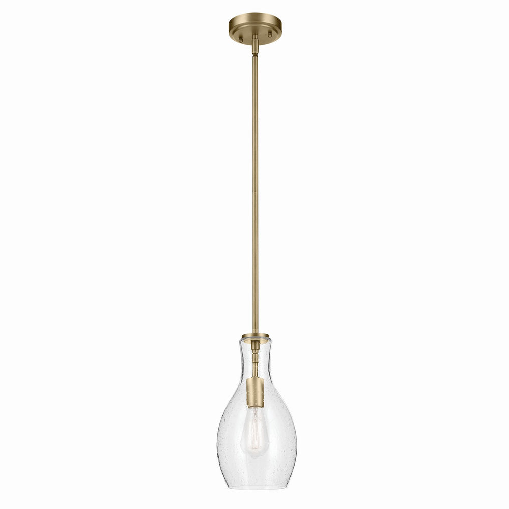 Kichler Canada - One Light Pendant - Everly - Natural Brass- Union Lighting Luminaires Decor
