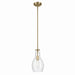 Kichler Canada - One Light Pendant - Everly - Natural Brass- Union Lighting Luminaires Decor