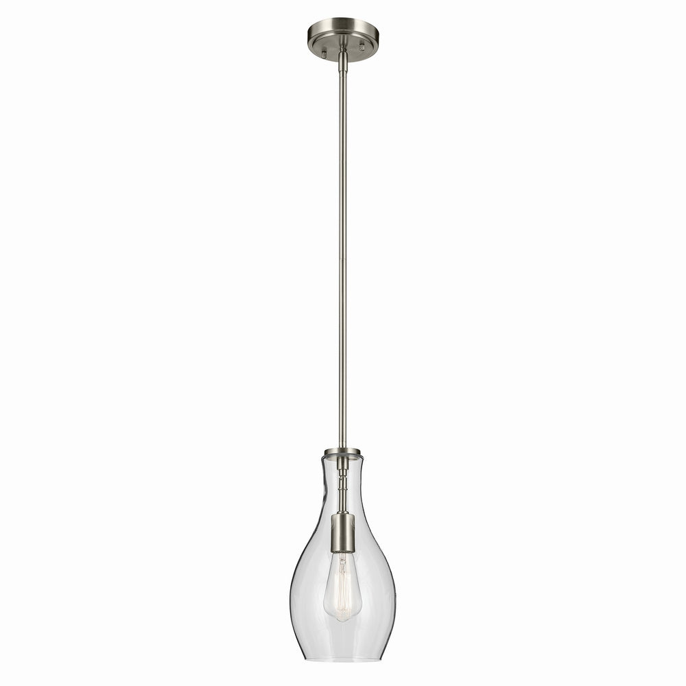 Kichler Canada - One Light Pendant - Everly - Brushed Nickel- Union Lighting Luminaires Decor