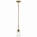 Kichler Canada - One Light Mini Pendant - Shailene - Natural Brass- Union Lighting Luminaires Decor
