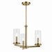Kichler Canada - Three Light Chandelier - Crosby - Natural Brass- Union Lighting Luminaires Decor