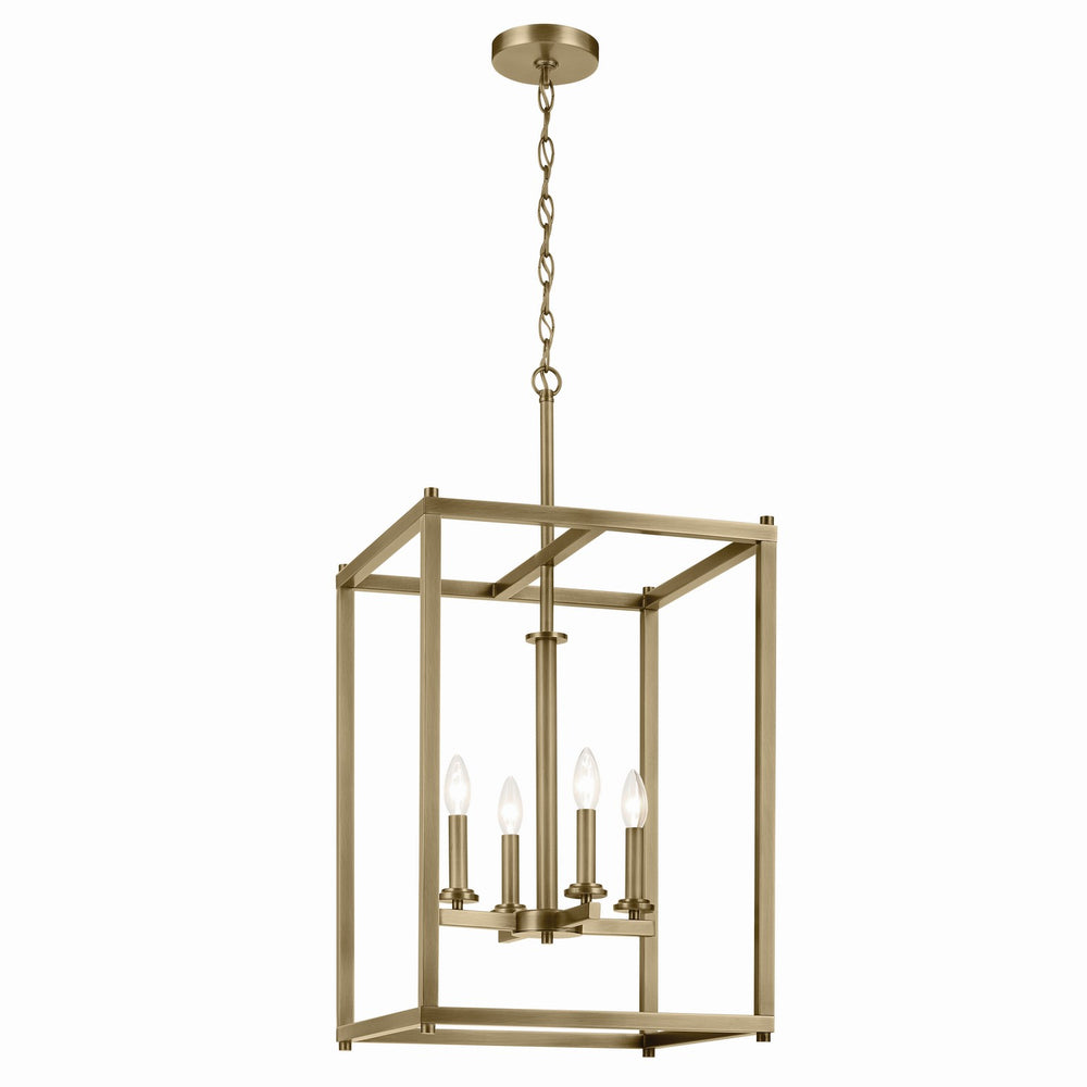 Kichler Canada - Four Light Foyer Pendant - Crosby - Natural Brass- Union Lighting Luminaires Decor