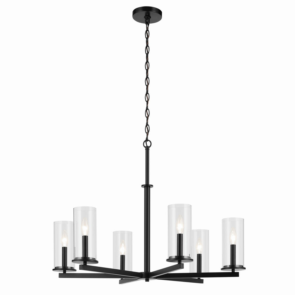 Kichler Canada - Six Light Chandelier - Crosby - Black- Union Lighting Luminaires Decor