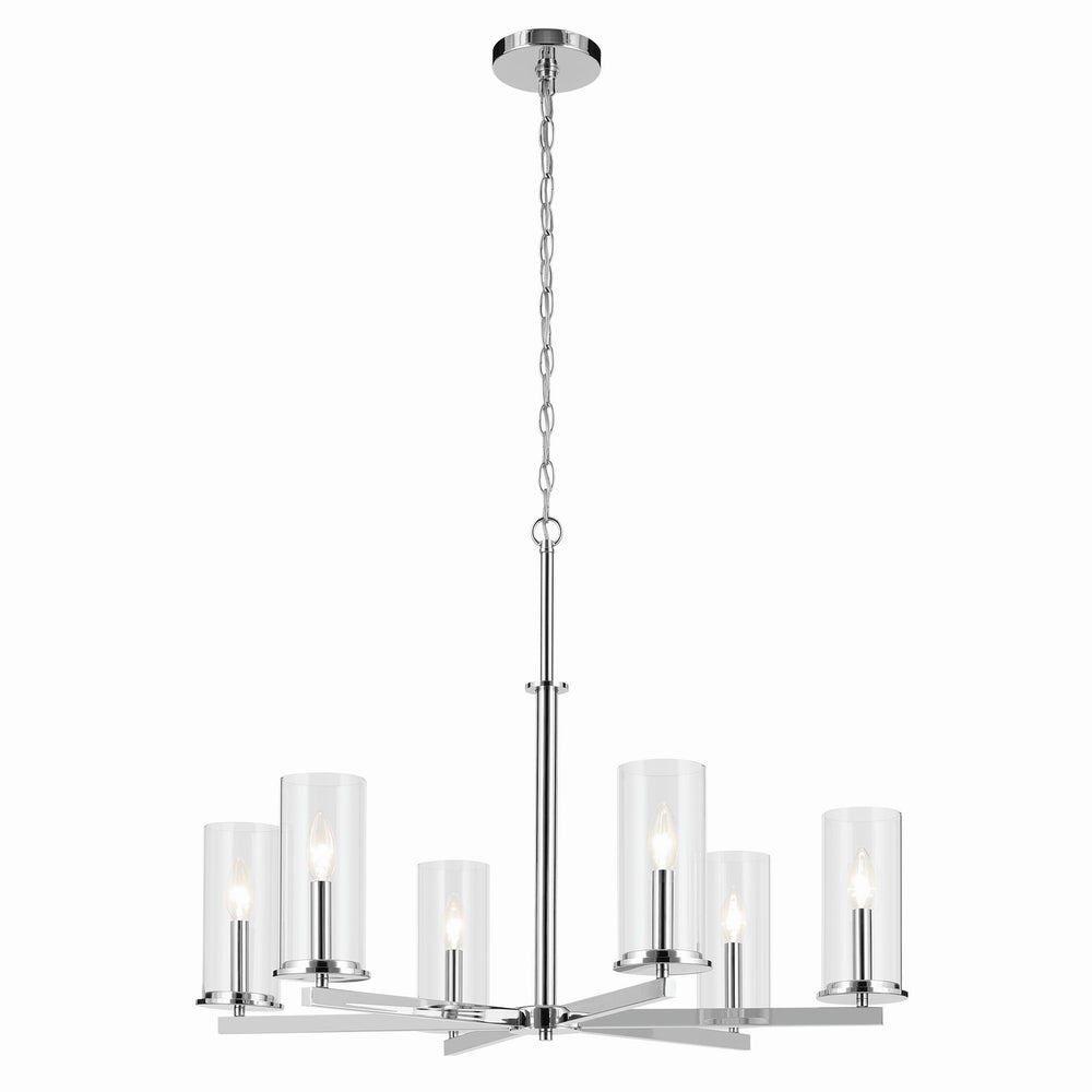 Kichler Canada - Six Light Chandelier - Crosby - Chrome- Union Lighting Luminaires Decor