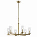 Kichler Canada - Six Light Chandelier - Crosby - Natural Brass- Union Lighting Luminaires Decor