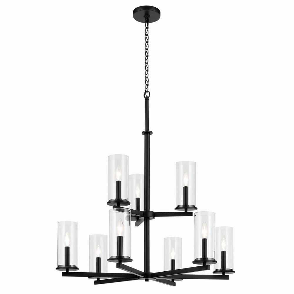 Kichler Canada - Nine Light Chandelier - Crosby - Black- Union Lighting Luminaires Decor