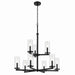 Kichler Canada - Nine Light Chandelier - Crosby - Black- Union Lighting Luminaires Decor