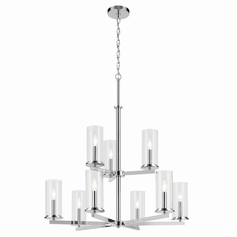 Kichler Canada - Nine Light Chandelier - Crosby - Chrome- Union Lighting Luminaires Decor