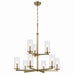 Kichler Canada - Nine Light Chandelier - Crosby - Natural Brass- Union Lighting Luminaires Decor