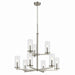 Kichler Canada - Nine Light Chandelier - Crosby - Brushed Nickel- Union Lighting Luminaires Decor