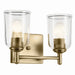 Kichler Canada - Two Light Bath - Shailene - Natural Brass- Union Lighting Luminaires Decor