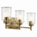 Kichler Canada - Three Light Bath - Shailene - Natural Brass- Union Lighting Luminaires Decor