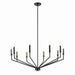 Kichler Canada - Ten Light Chandelier - Armand - Black- Union Lighting Luminaires Decor