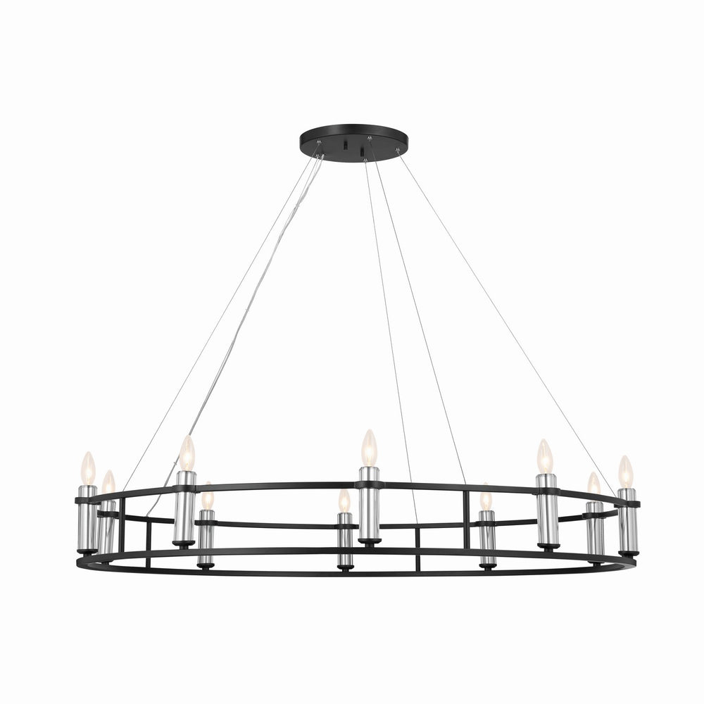 Kichler Canada - Ten Light Chandelier - Rosalind - Black- Union Lighting Luminaires Decor