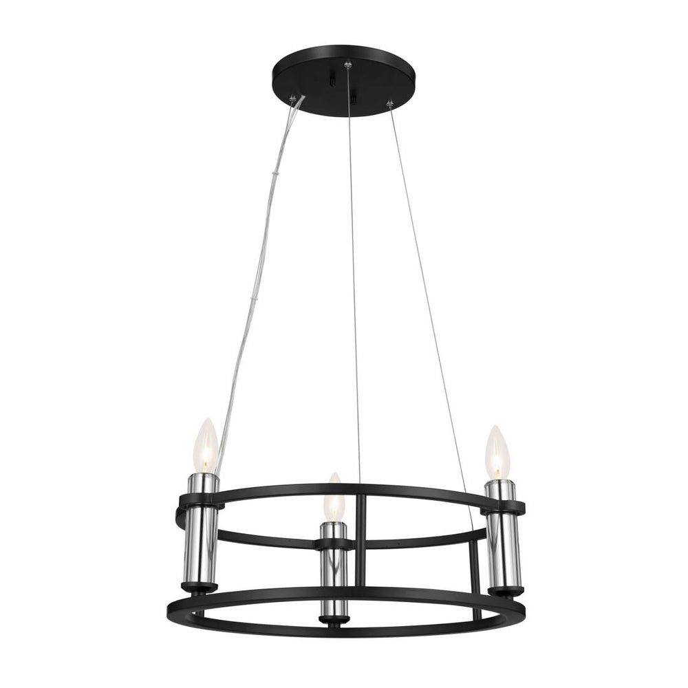 Kichler Canada - Three Light Mini Chandelier - Rosalind - Black- Union Lighting Luminaires Decor