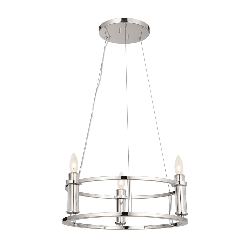 Kichler Canada - Three Light Mini Chandelier - Rosalind - Polished Nickel- Union Lighting Luminaires Decor