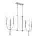 Kichler Canada - Six Light Linear Chandelier - Florence - Polished Nickel- Union Lighting Luminaires Decor