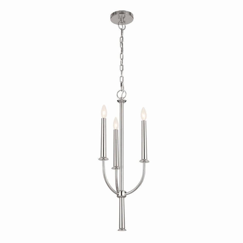 Kichler Canada - Three Light Mini Chandelier - Florence - Polished Nickel- Union Lighting Luminaires Decor