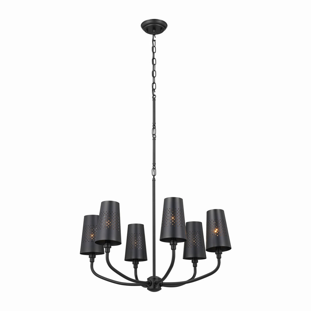 Kichler Canada - Six Light Chandelier - Adeena - Black- Union Lighting Luminaires Decor