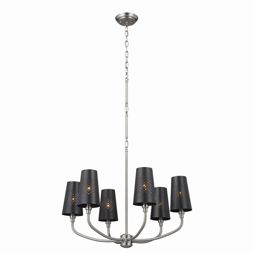 Kichler Canada - Six Light Chandelier - Adeena - Classic Pewter- Union Lighting Luminaires Decor