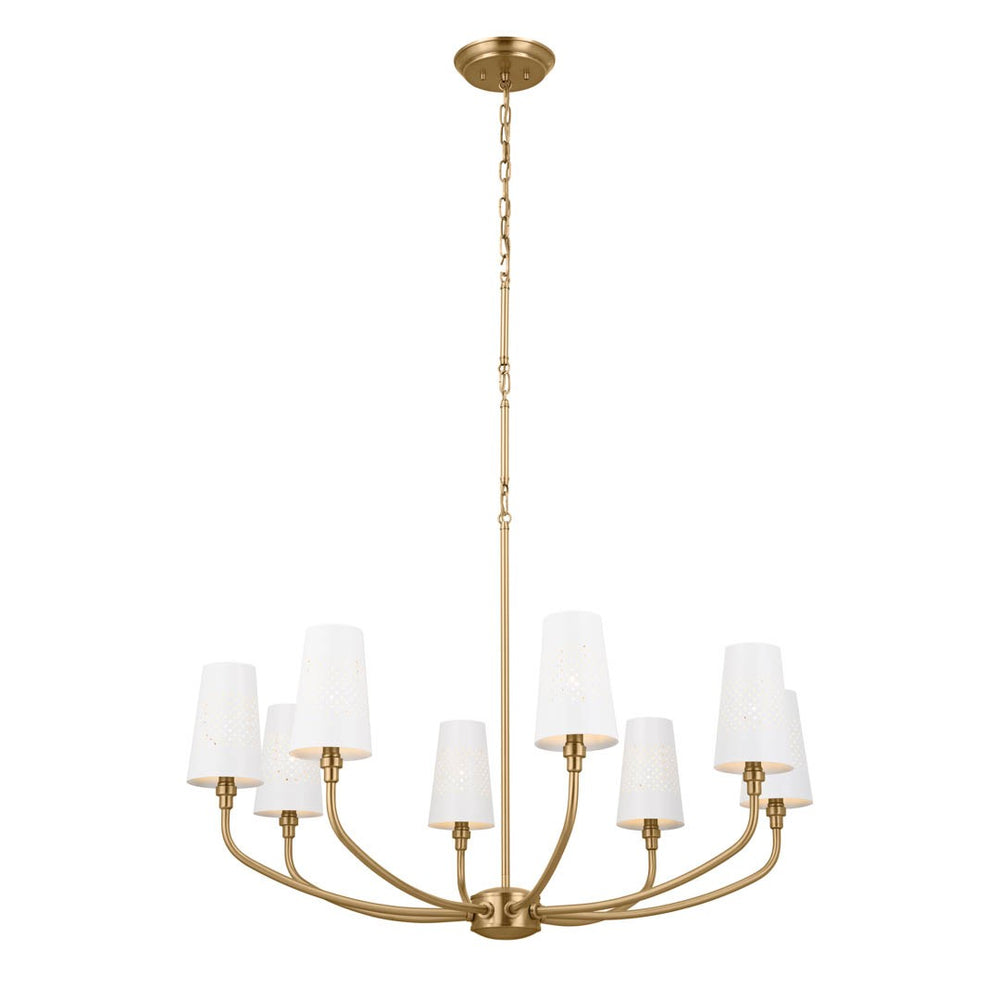 Kichler Canada - Eight Light Chandelier - Adeena - Brushed Natural Brass- Union Lighting Luminaires Decor