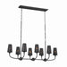 Kichler Canada - Eight Light Linear Chandelier - Adeena - Black- Union Lighting Luminaires Decor
