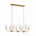 Kichler Canada - Eight Light Linear Chandelier - Adeena - Brushed Natural Brass- Union Lighting Luminaires Decor