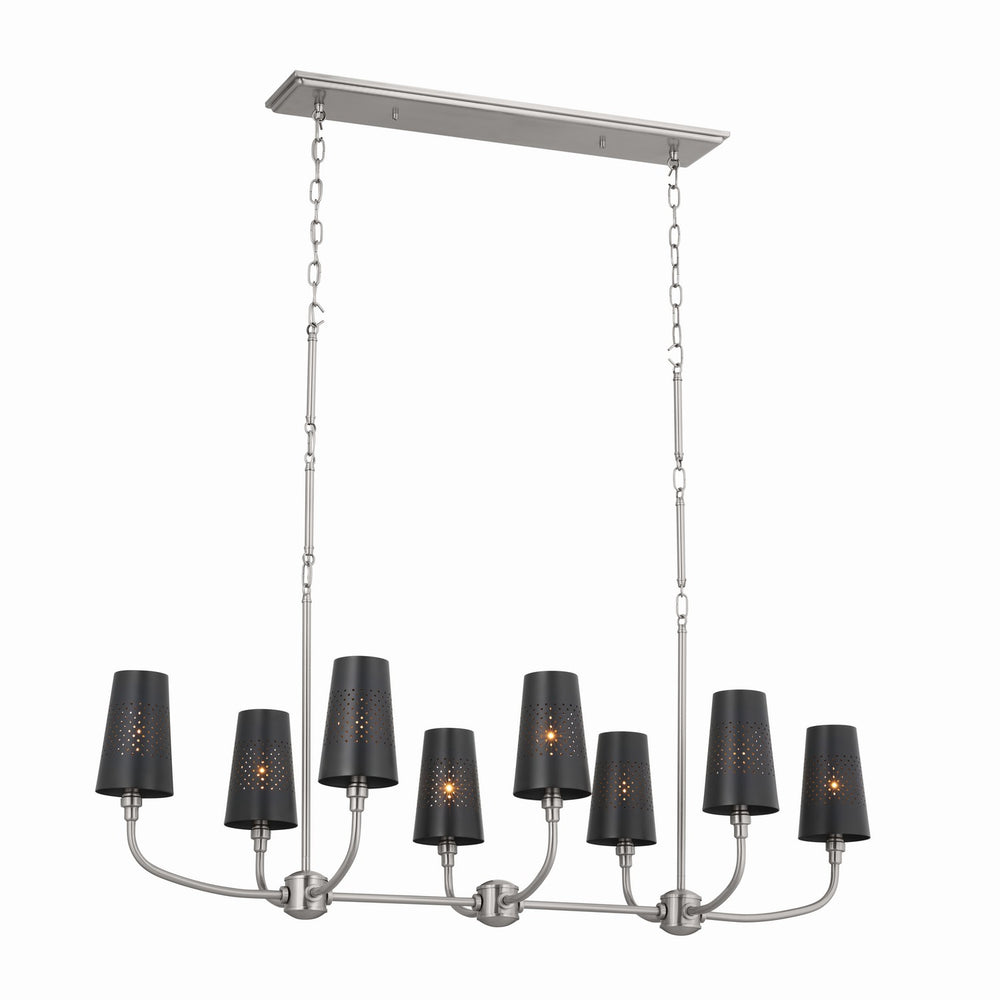 Kichler Canada - Eight Light Linear Chandelier - Adeena - Classic Pewter- Union Lighting Luminaires Decor