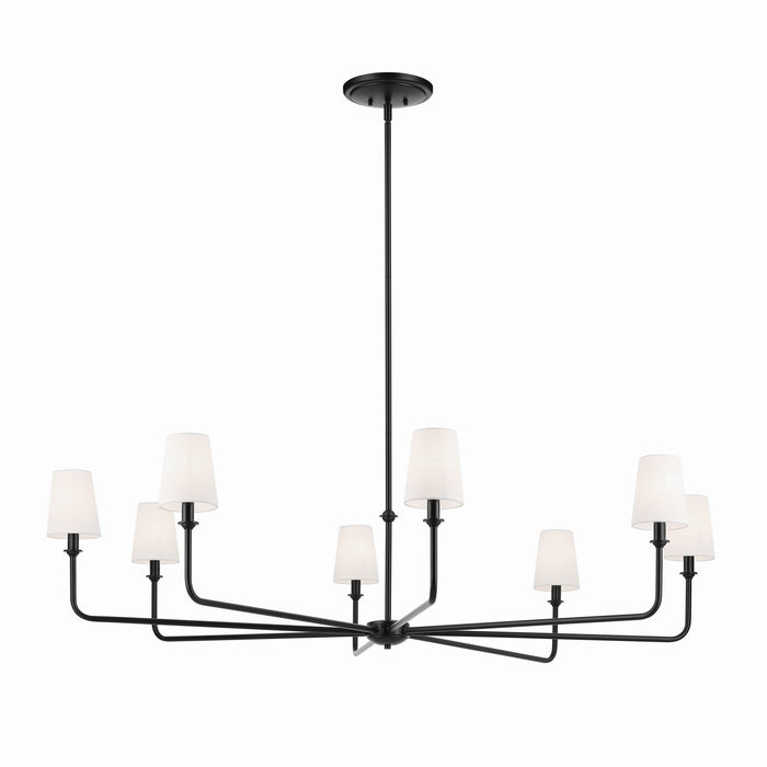 Kichler Canada - Eight Light Chandelier - Pallas - Black- Union Lighting Luminaires Decor