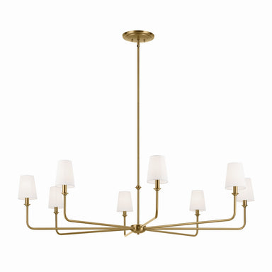 Kichler Canada - Eight Light Chandelier - Pallas - Brushed Natural Brass- Union Lighting Luminaires Decor
