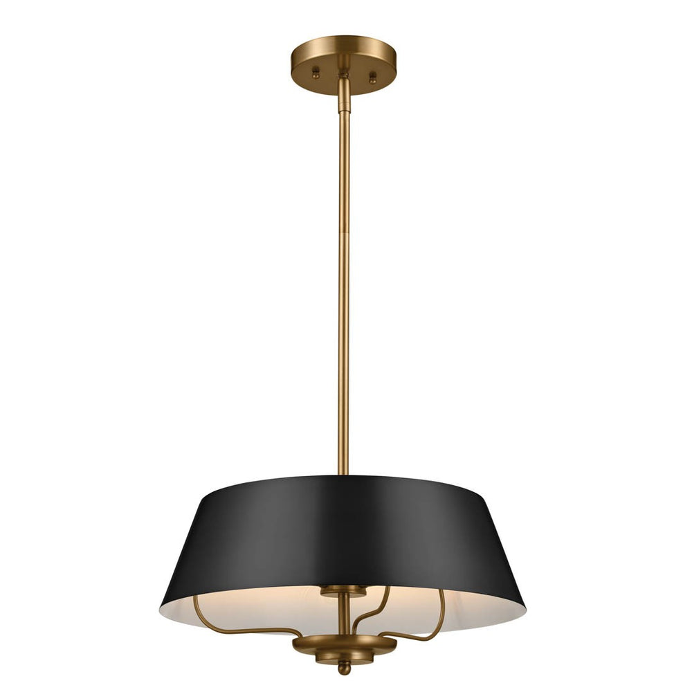 Kichler Canada - Three Light Pendant/Semi Flush - Luella - Black- Union Lighting Luminaires Decor